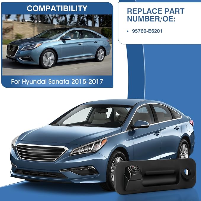 Rear View Backup Camera Fit for Hyundai Sonata 2015-2017, Reversing Parking - Image 2