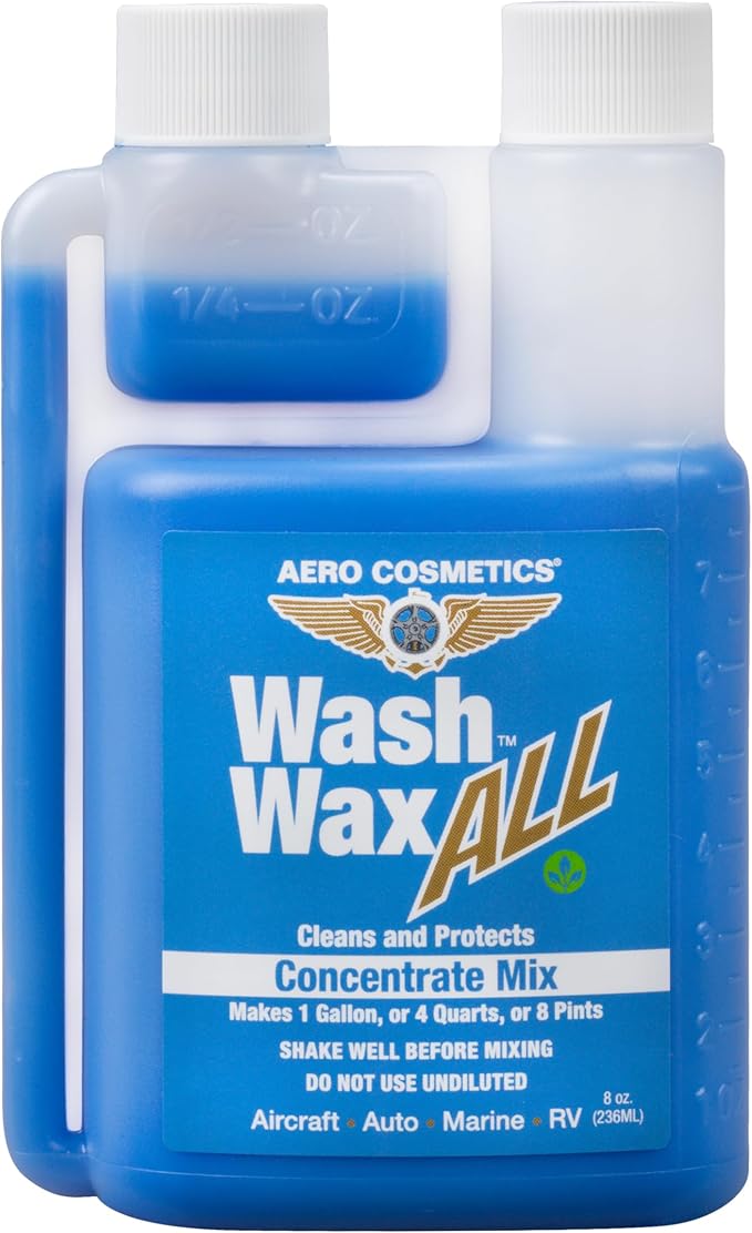 Wet or Waterless Car Wash Wax 8oz Concentrate Aircraft Quality by AeroCosmetics