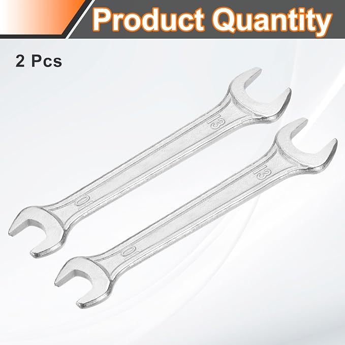 HARFINGTON 2pcs Double Open End Wrench 10mm x 12mm Metric 15 Degree Offset - Image 3