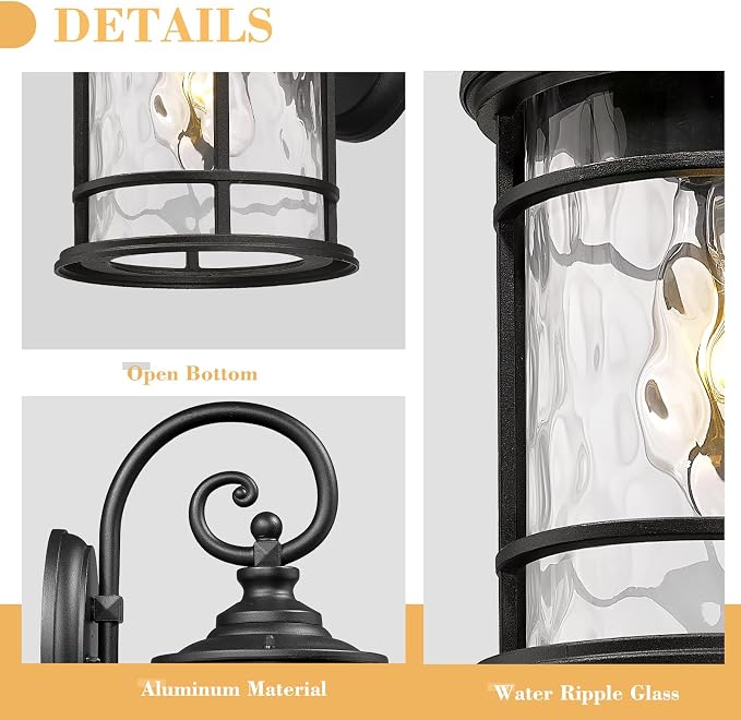 Emliviar Outdoor Lights for House, Outdoor Sconce Lights - Image 4