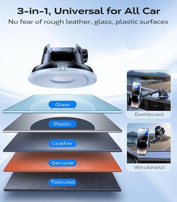 VICSEED Phone Holders for Your Car 2025 Upgraded Car Phone Holder Mount Truck - Image 6
