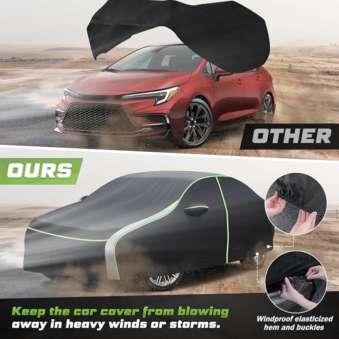 Mixsuper Liner Car Cover for Toyota Corolla 2000-2026, 7 Layers Waterproof Car - Image 6