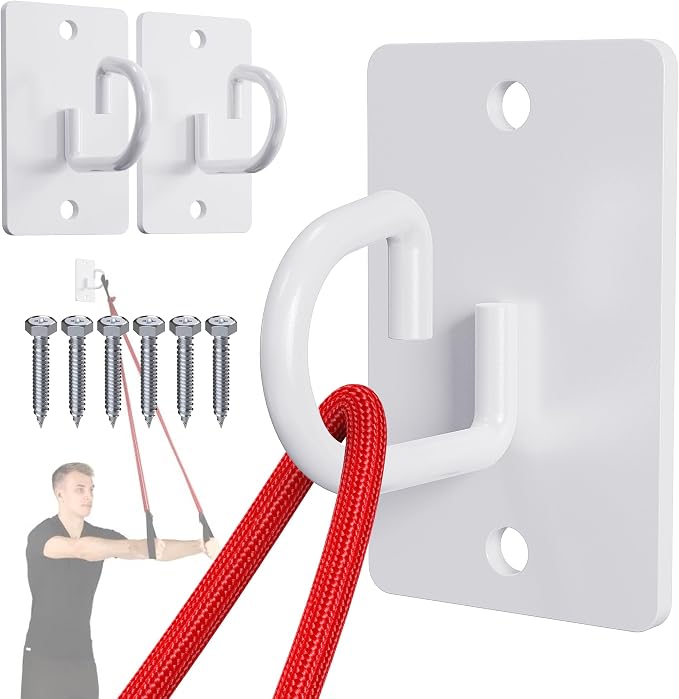 Resistance Band Wall Anchors System, Wall Mount Workout Anchors by Wuno