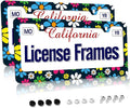 Hippie License Plate Frame Hippie Flower License Plate Covers, Tag Frame by Unknown
