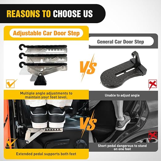 Nilight Car Door Step Universal Aluminum Latch Step - Image 6
