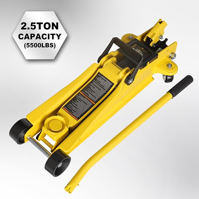 YELLOW JACKET 2.5 Ton Trolley Jack Hydraulic Low Profile Floor Jack - Image 2