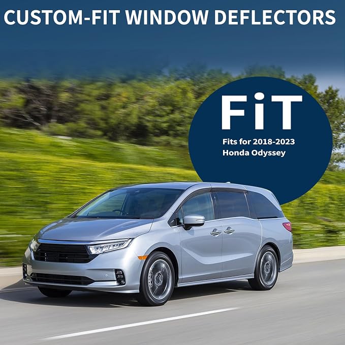4PCS Rain Guards Window Visors Wind Deflector Fits - Image 2