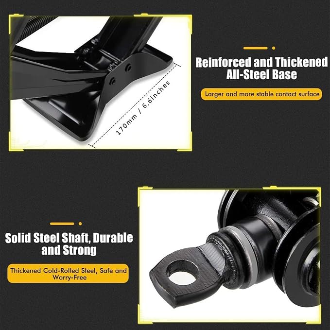 Scissor Jack for Car-2.0Ton 丨Car Jack Kit-Tire Jack丨Portable, 丨deal for SUV and - Image 3
