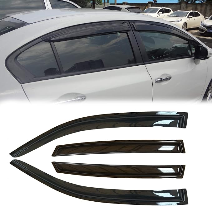 Side Window Visor Vent Deflectors by Puermto