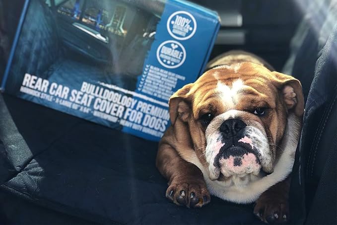 Bulldogology Dog Car Seat Cover - Image 9