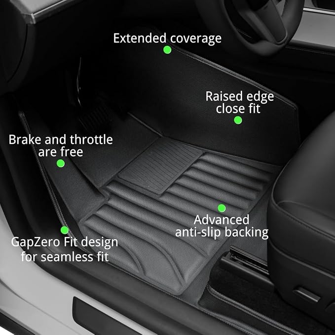 Floor Mats for Tesla Model Y（2021-2025） Custom Fit All Weather Cargo Liner - Image 3