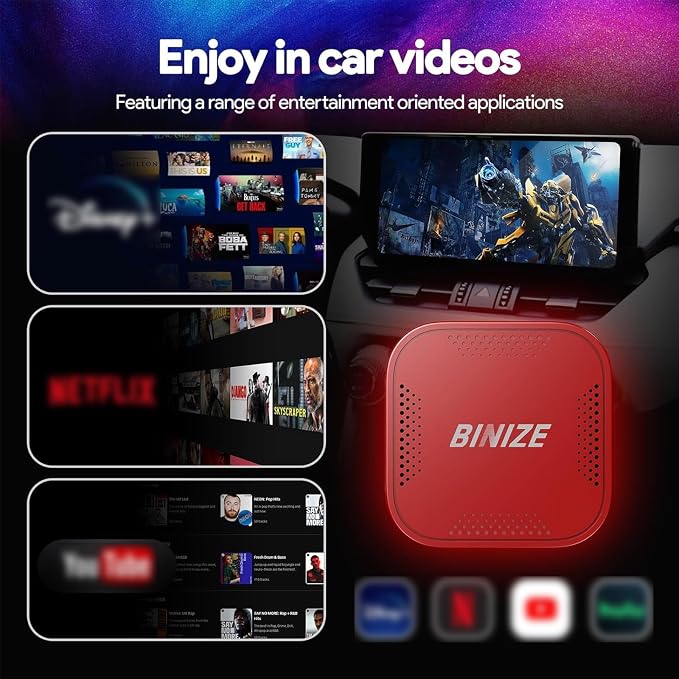 Binize Carplay Ai Box Android 13 AndroidAuto AI Box Wireless Carplay - Image 5