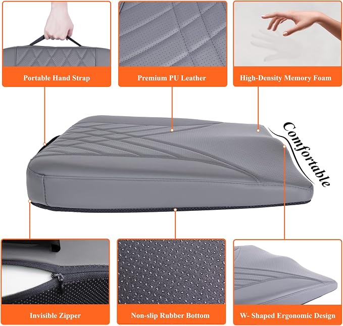 kingphenix Premium Car Seat Cushion, Memory Foam Driver Seat Cushion to Improve - Image 5