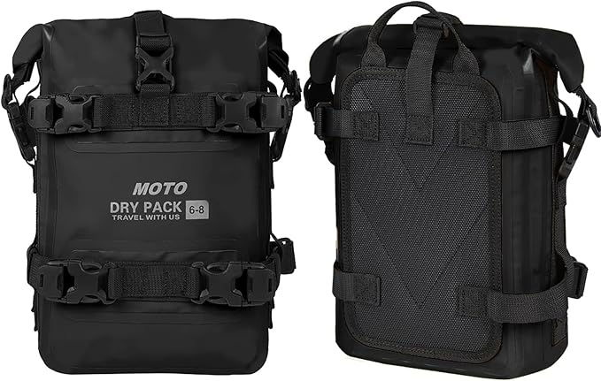 Motorcycle Tail Bag Front Bumper Bag, 8L Roll-top Waterproof Motor Saddle - Image 9
