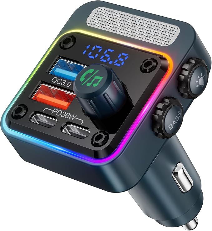 Nulaxy 54W Bluetooth 5.3 Car Adapter by Nulaxy