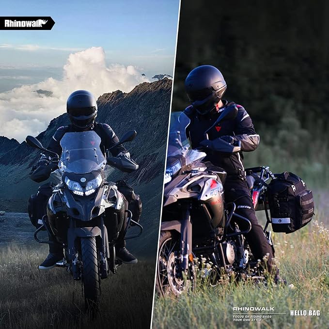 Rhinowalk Motorcycle Saddlebag Waterproof Motor Luggage Pack Quick Release - Image 9