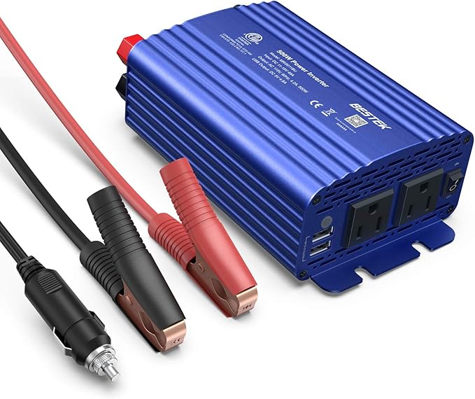 BESTEK 500W Power Inverter DC 12V to 110V AC Converter by BESTEK