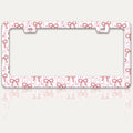 Pink Bow License Plate Frame Cute Bow License Plate Holders Funny Stainless by RTINRAN