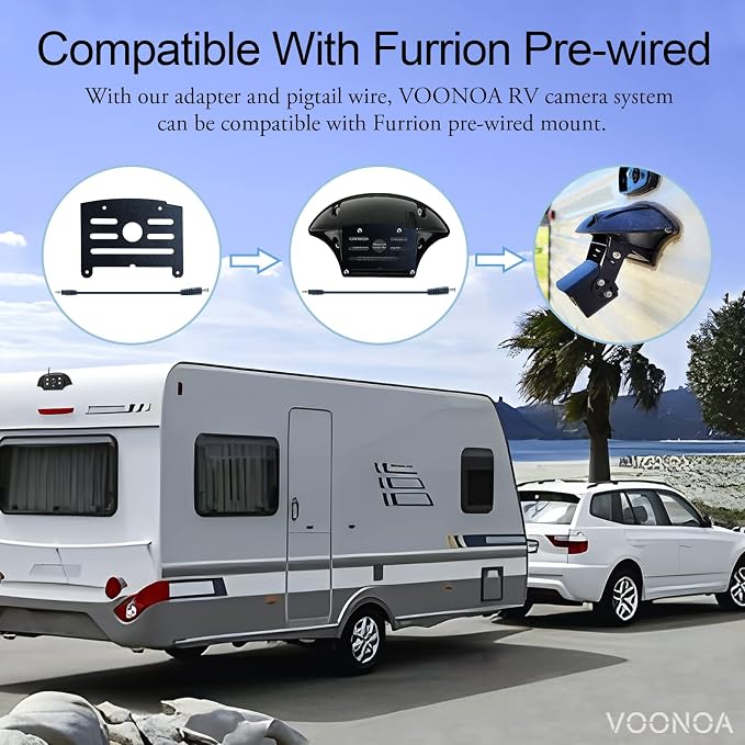 1080P Wireless RV Camera System, IP69 Waterproof Night Vision Backup Camera - Image 5