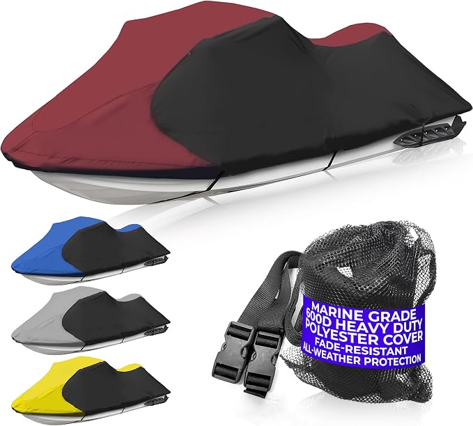 Trailerable Jet Ski Cover, Waterproof Marine Grade 600D Heavy Duty Polyester by JETPROTorchLighter