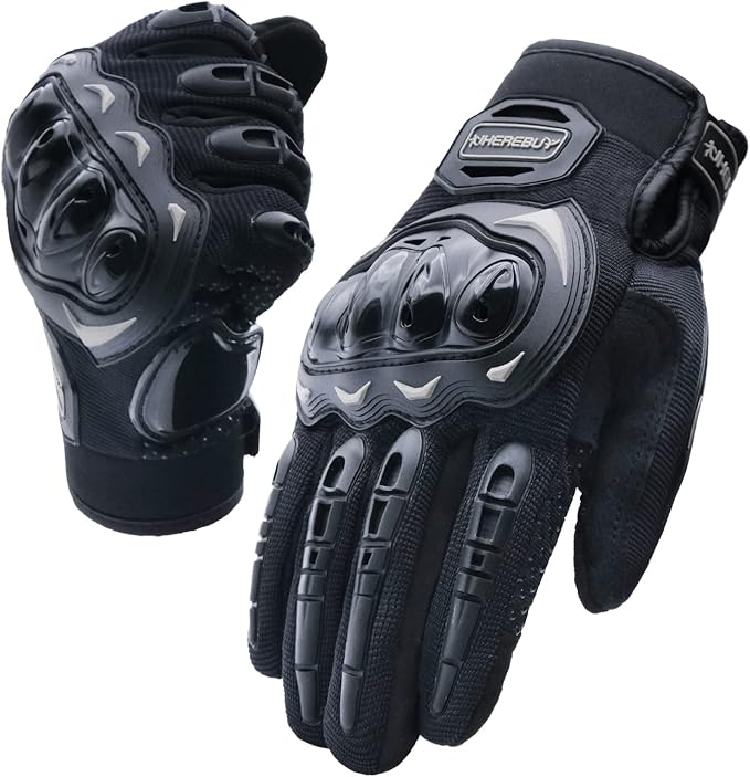 Motorcycle Gloves Touch Screen Full Finger Riding Gloves Knuckle Protection by UHEREBUY