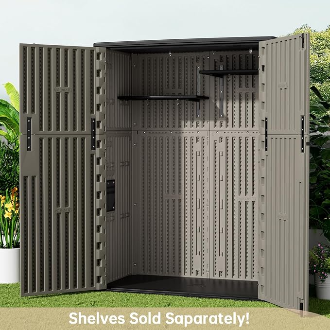 KINYING Outdoor Storage Shed, 57 Cu.ft Vertical Outdoor Storage Cabinet - Image 7