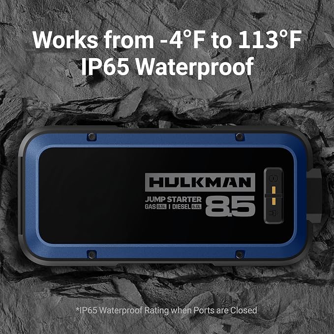 Hulkman Alpha85, Cobalt Blue, 2000A 74Wh Smart Jump Starter, 12V Portable Car - Image 6