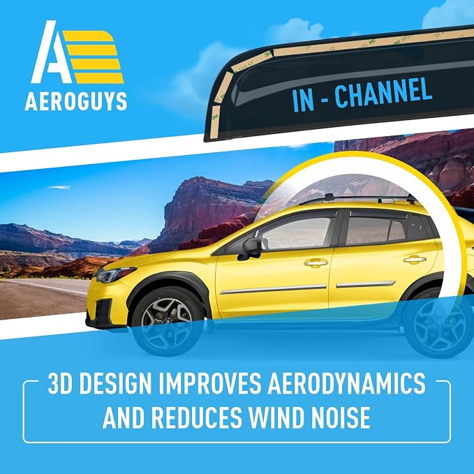 Extra Durable Window Deflectors in-Channel Window Visors Rain Guards Fit - Image 5