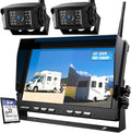 10'' 1080P Wireless Backup Camera System, 10 Inch DVR Dual/Quad Monitor by ZEROXCLUB