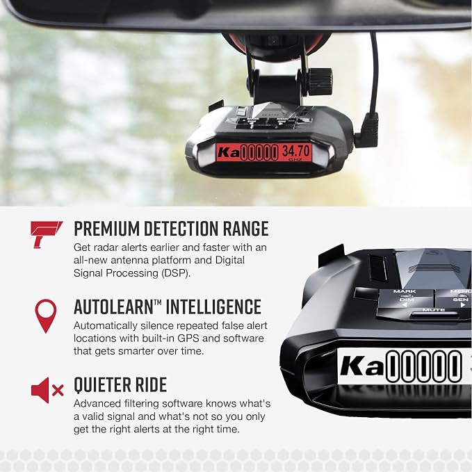 Cobra RAD 700i Radar Detector & SC 201 Smart Dash Cam + 2.5A OBD Port to Micro - Image 3