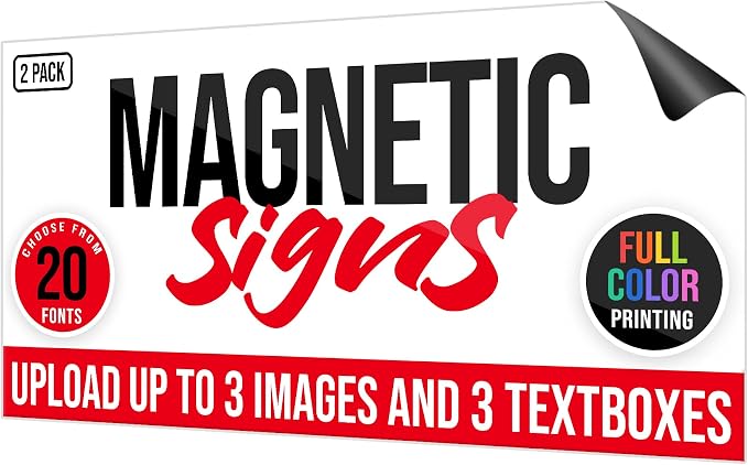 2 Pack, Personalized Magnetic Signs - Image 3