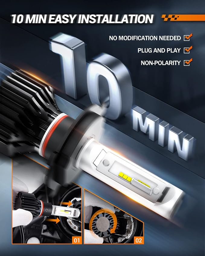 SEALIGHT H11/H9/H8 9005/HB3 Bulbs Combo or Fog, X4I 2024 88, 000LM Super Bright - Image 3