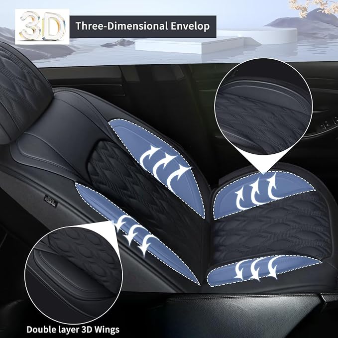 Seat Covers Fit for Toyota Camry 2012-2024 2025 Full Set, Faux Leather Car Seat - Image 5