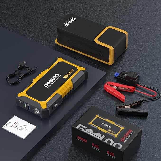 GOOLOO New GP2000 Jump Starter 2000A Car Starter Battery Pack, 12V Car Battery - Image 8
