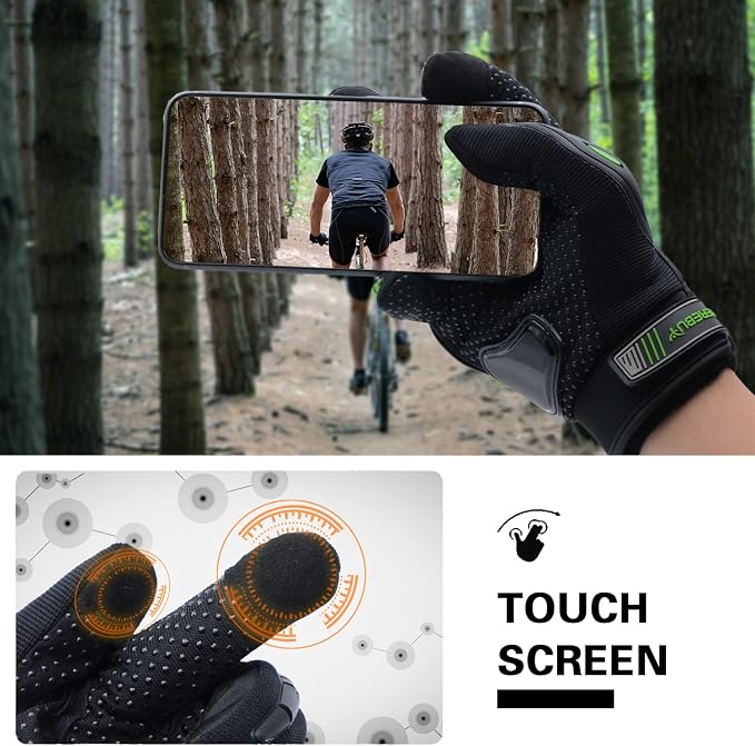 Motorcycle Gloves Touch Screen Full Finger Riding Gloves Knuckle Protection - Image 3