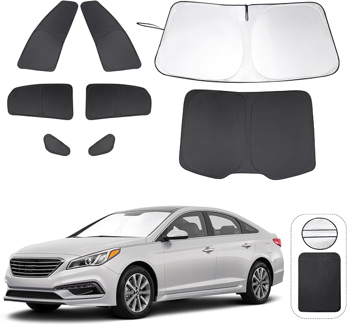 TINGLU Window Shades for Hyundai Sonata Sedan 2015 2016 2017 2018 2019 by TINGLU