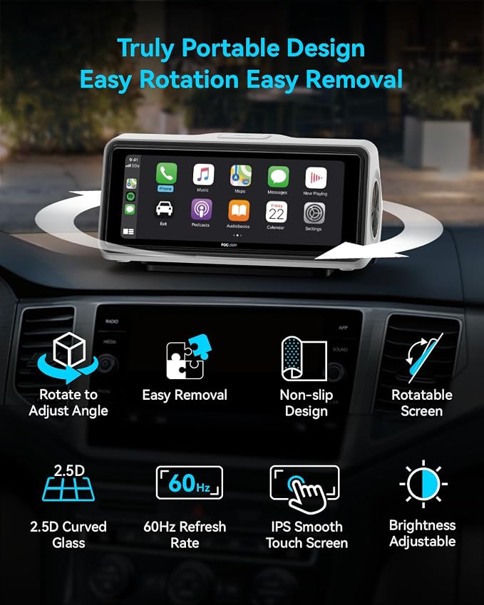 Portable Apple Carplay Screen for Car, Touch Screen - Image 6