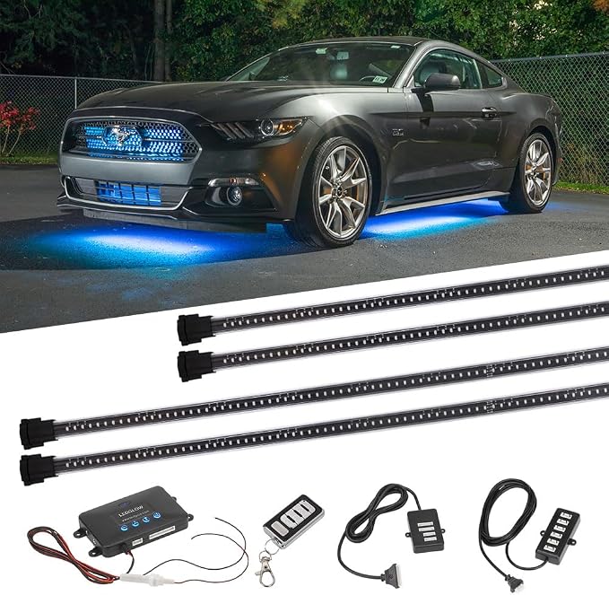 LEDGlow 4pc Million Color Multi-Color LED Underbody Underglow Accent Lighting by LEDGlow
