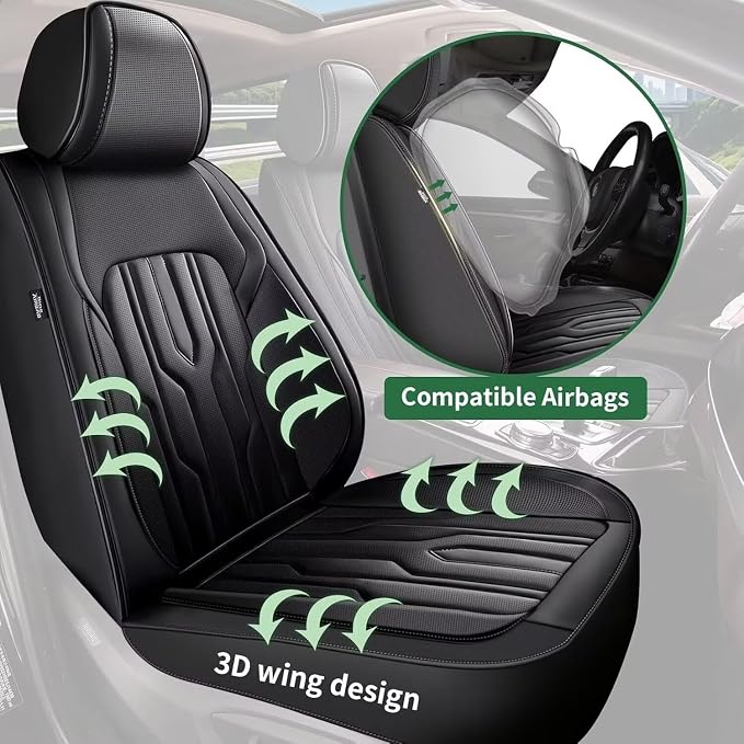 YORKNEIC Fit for Hyundai Kona Seat Covers 2018-2025: Leather Waterproof Car - Image 4
