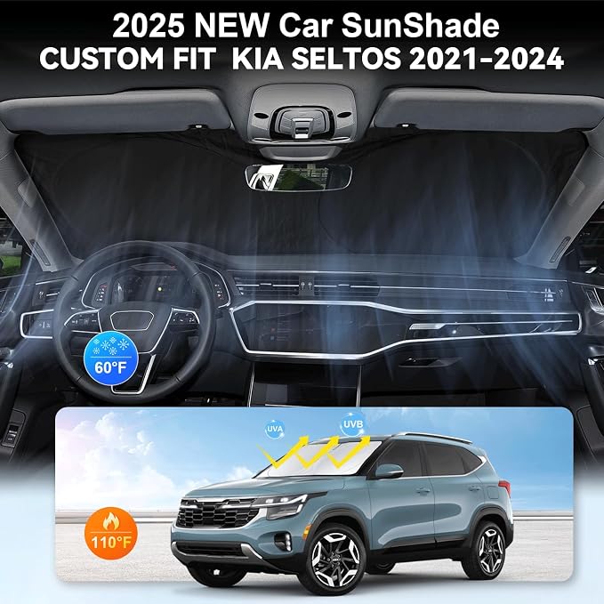 Custom Fit Seltos Windshield Sunshade - Image 4