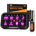 Auxbeam RC800 8 Gang Switch Panel RA84 RGB Wireless Remote Control Up to 165FT by Auxbeam