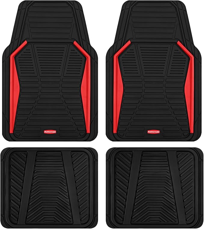 Rubbermaid Car Mat Full Set All-Weather Heavy-Duty 4 Pieces– Trim-to-Fit by Rubbermaid