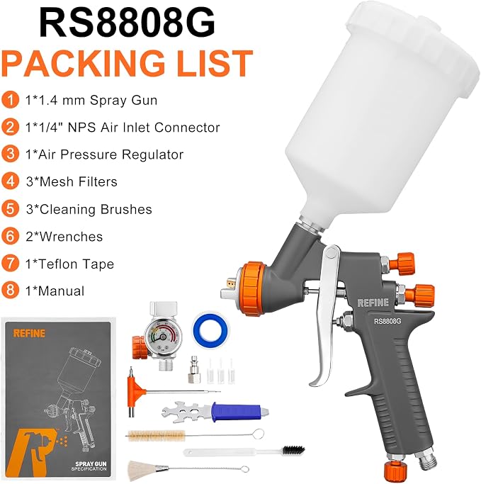 REFINE Air Spray Gun, Auto Paint Gun - Image 9