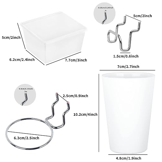 6 Sets Pegboard Bins Cups with Hooks Loops, Pegboard Hooks Assortment, Hooks - Image 5