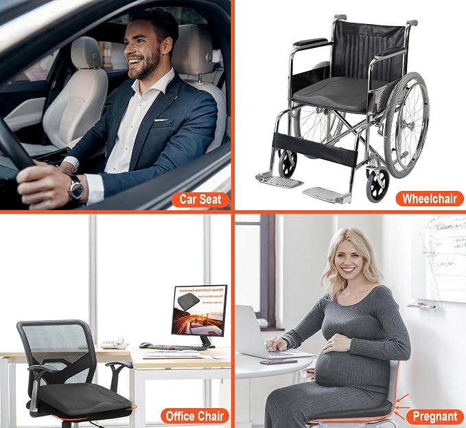 Car Seat Cushion, Comfort Memory Foam Car Cushions - Image 5