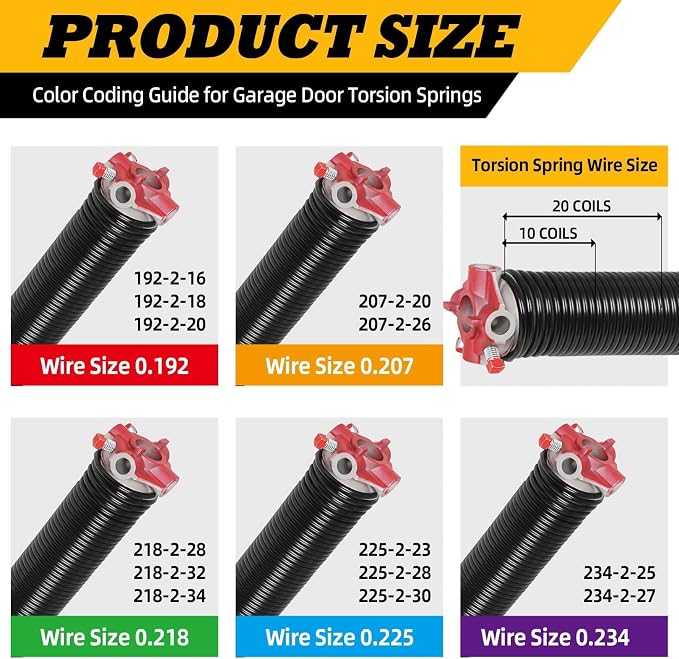 Pair of 2"Garage Door Torsion Springs Set - Image 3