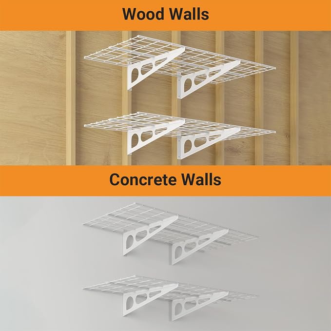 2x4 ft Garage Shelving, Pantry Storage, 400 lbs Total Load Capacity Wall - Image 6