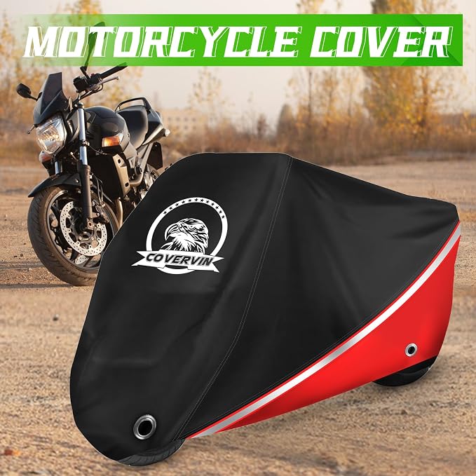 COVERVIN Motorcycle Cover, All Weather Outdoor Waterproof Night Protection - Image 7