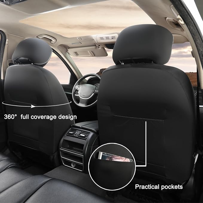 GIANT PANDA 2 Front Leather Car Seat Cover - Image 4