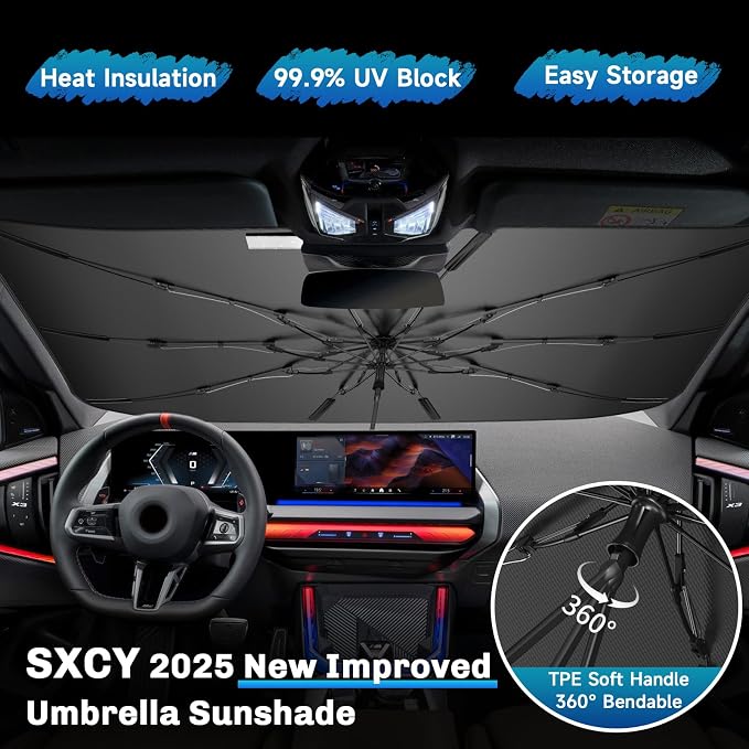 SXCY for 2025 BMW X3 Windshield Umbrella Sunshade for 2025 BMW X3 Accessories - Image 2
